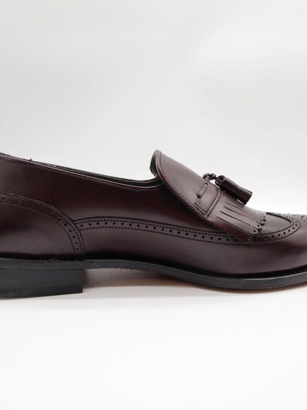 Dexter Brent Tassel Loafers Mens 12 2W Burgundy Leather Comfort Classic